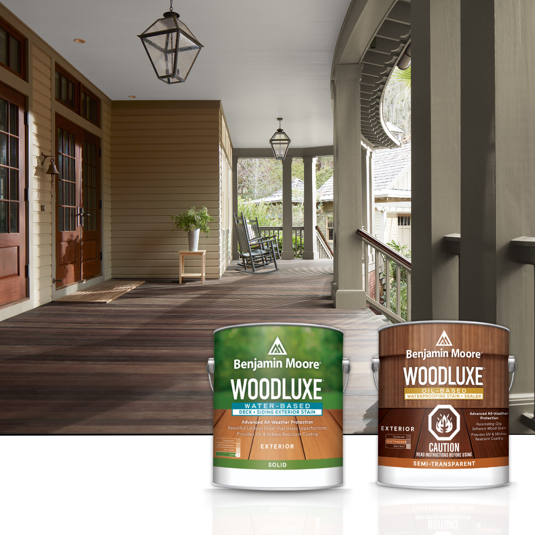Benjamin Moore Woodluck Exterior Stain available at Southwestern Paint.
