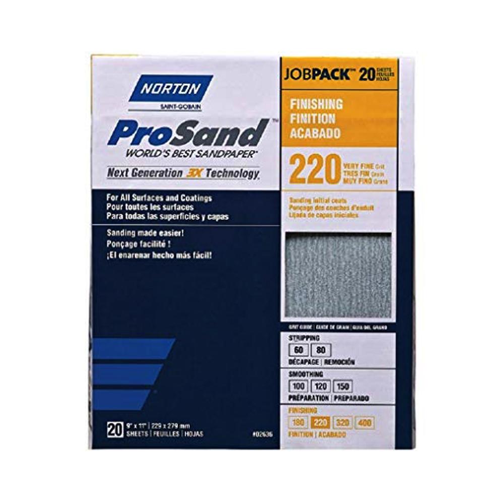 3X Norton Saint Gobain Sandpaper - 9 x 11-Inch (20pk), available at Southwestern Paint in Houston, TX.