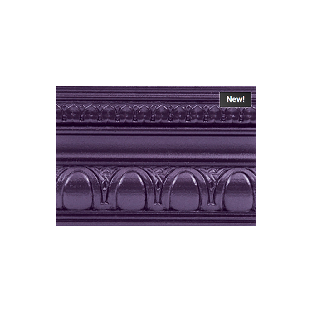 modern masters metallic paint in the color Amethyst on a piece of moulding, available at Southwestern Paint in Houston, TX.