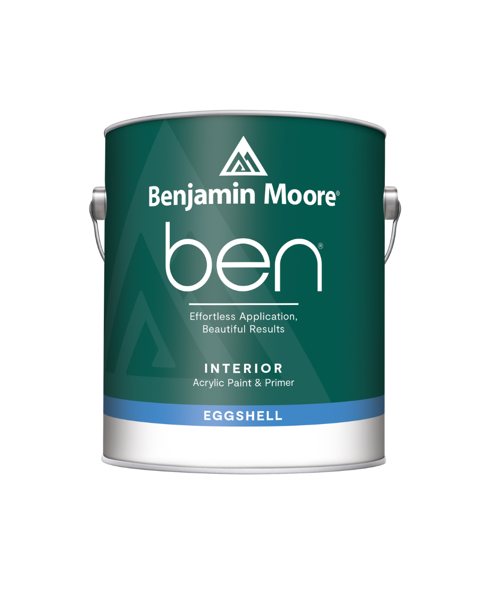 Benjamin Moore ben® Interior Paint in a Eggshell finish at Southwestern Paint Houston, TX.