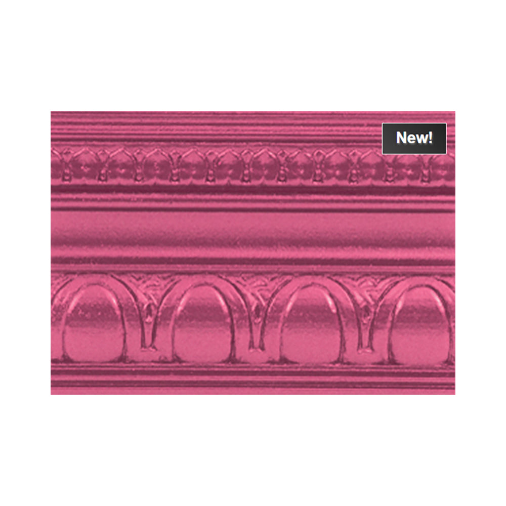 metallic pink topaz modern masters paint color swatch piece of moulding, available at Southwestern Paint in Houston, TX.
