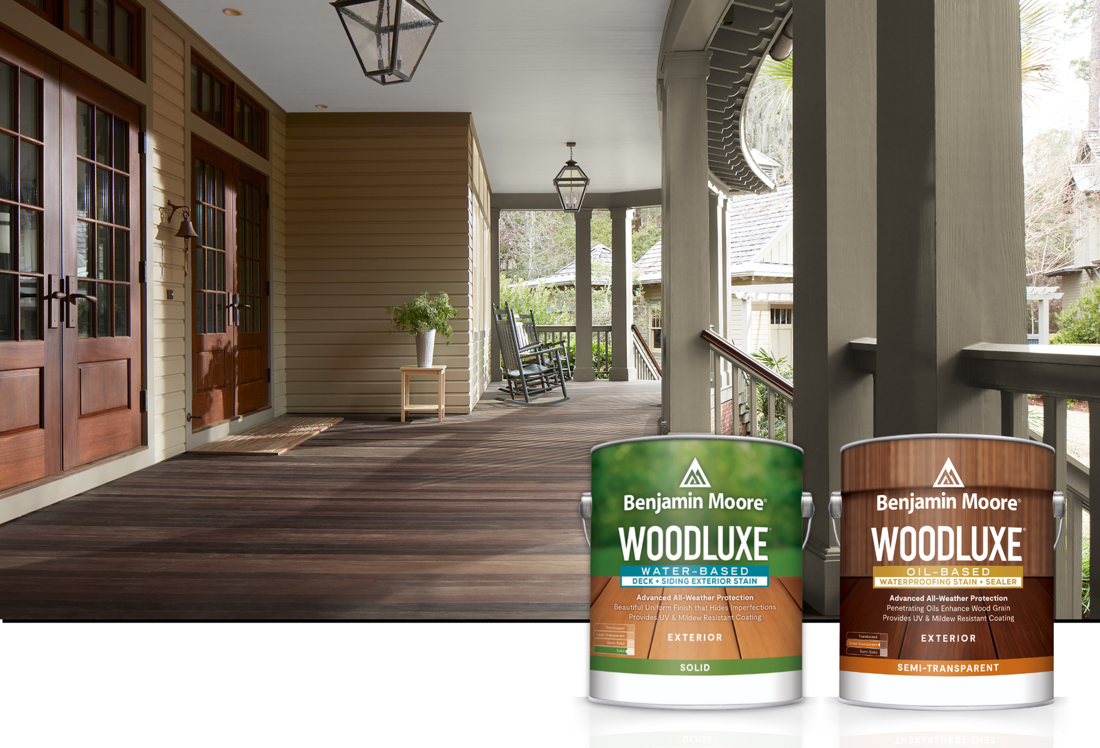 Benjamin Moore Woodluck Exterior Stain available at Southwestern Paint.