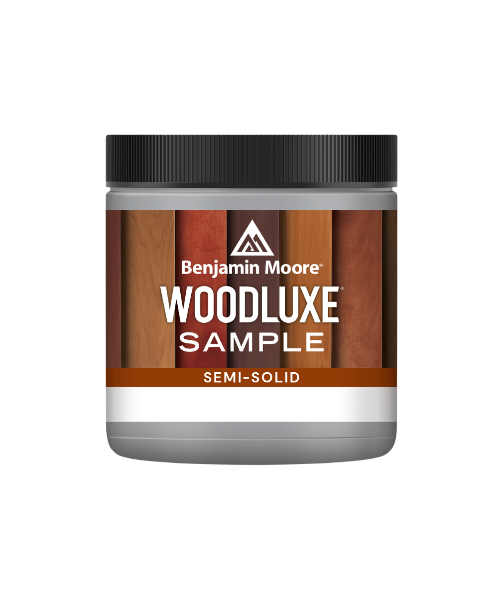 Benjamin Moore Woodluxe® Water-Based Semi-Solid Exterior Stain Half Pint Sample available at Southwestern Paint.