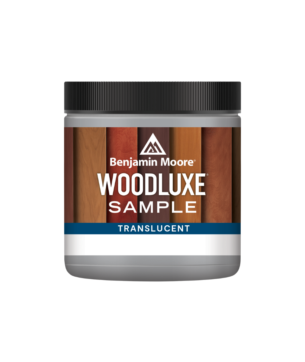 Benjamin Moore Woodluxe® Water-Based Translucent Exterior Stain Half-Pint Sample available at Southwestern Paint.