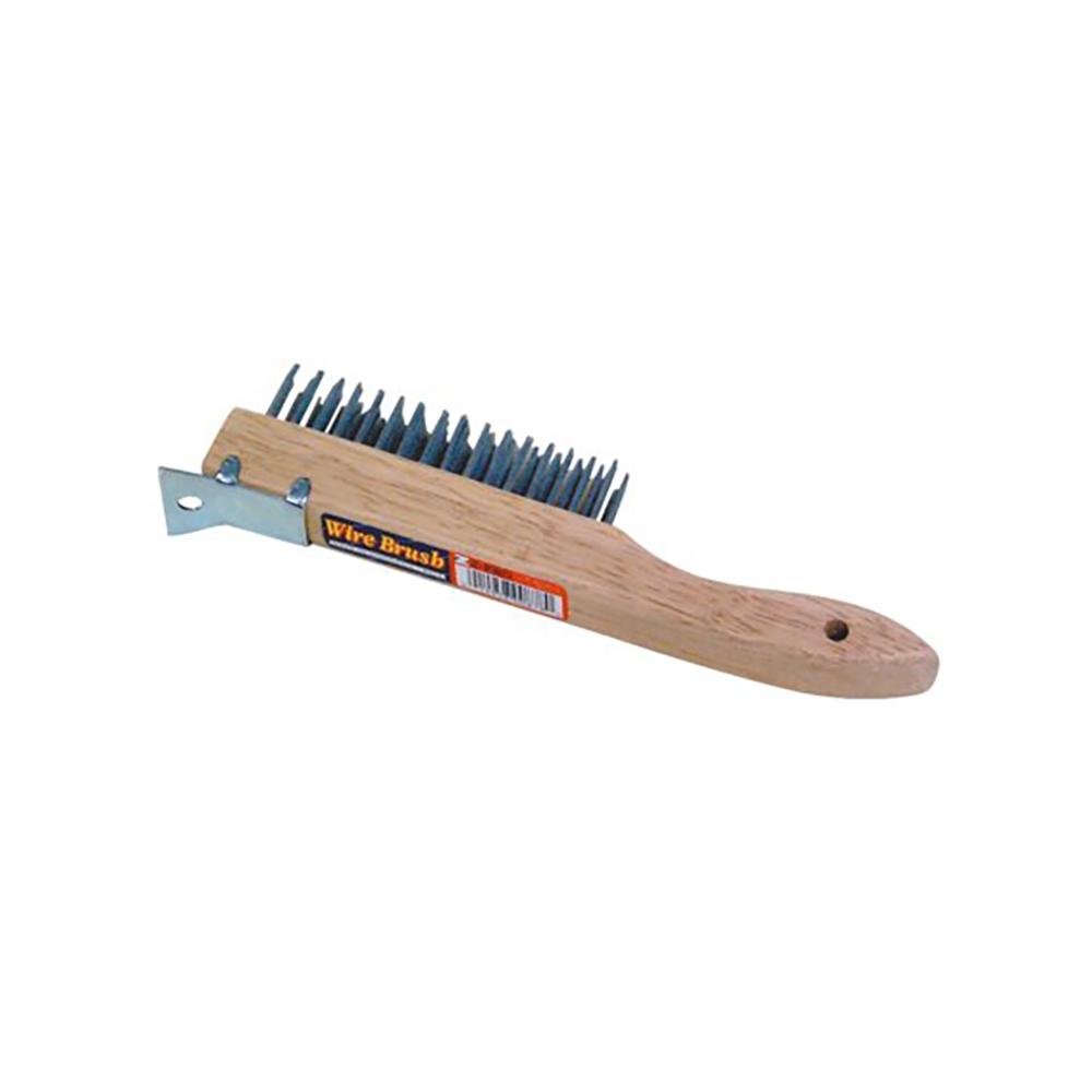 Premier Shoe Handle Wire Brush w/ Scrapper