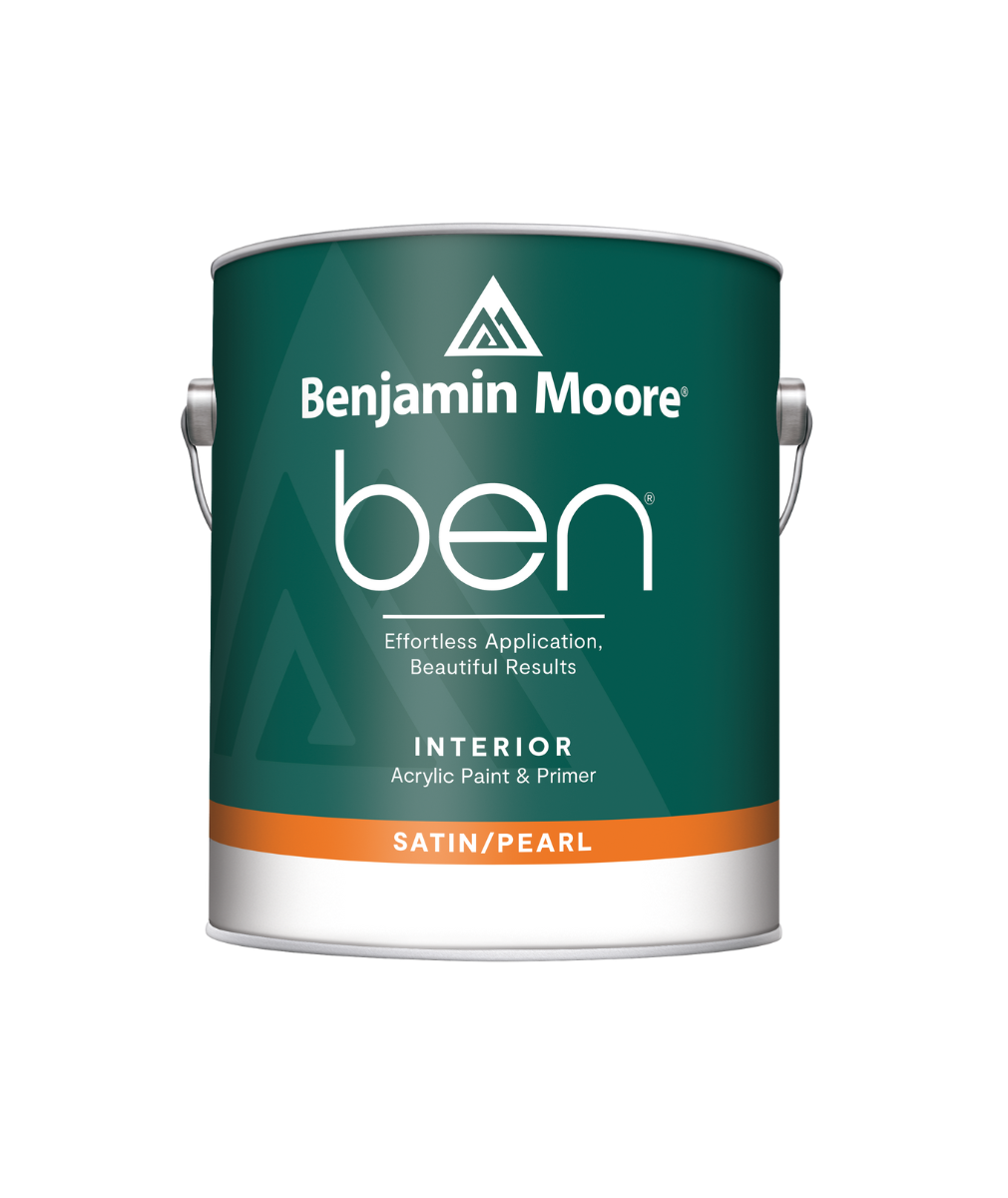 Benjamin Moore ben® Interior Paint in a Satin/Pearl finish at Southwestern Paint Houston, TX.