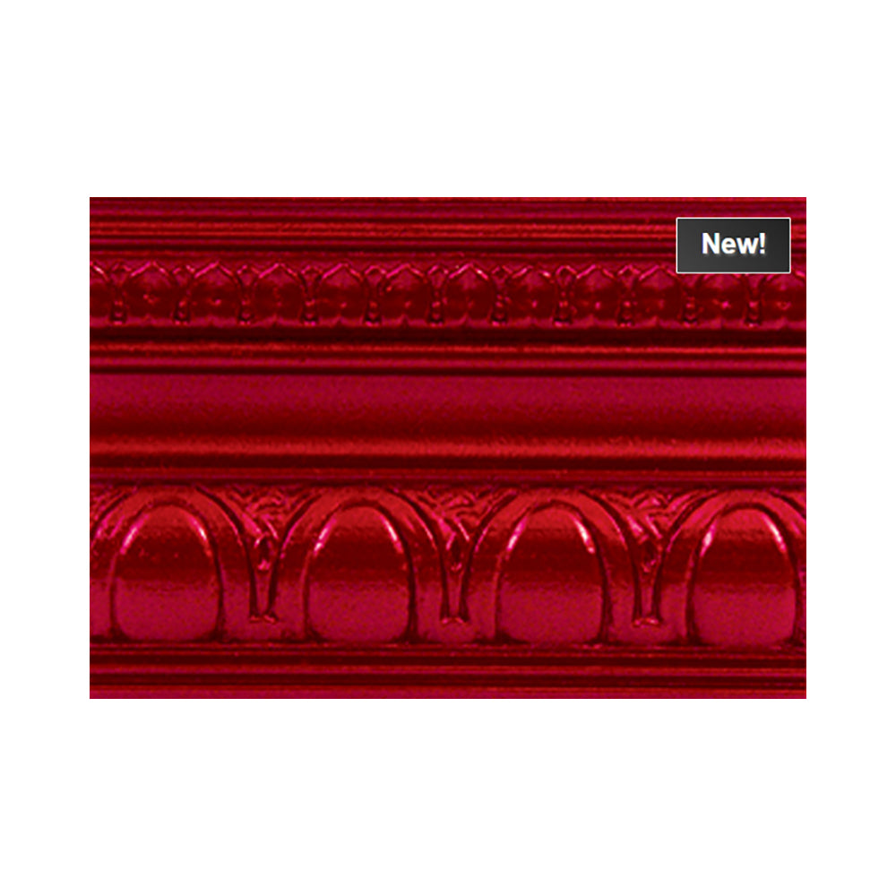 metallic ruby modern masters paint color swatch piece of moulding, available at Southwestern Paint in Houston, TX.