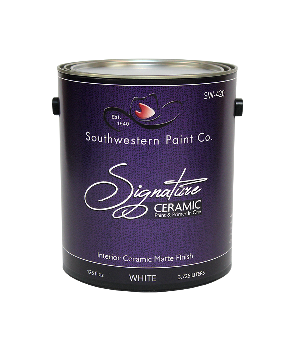 Signature Ceramic Paint, available at Southwestern Paint in Houston, TX.