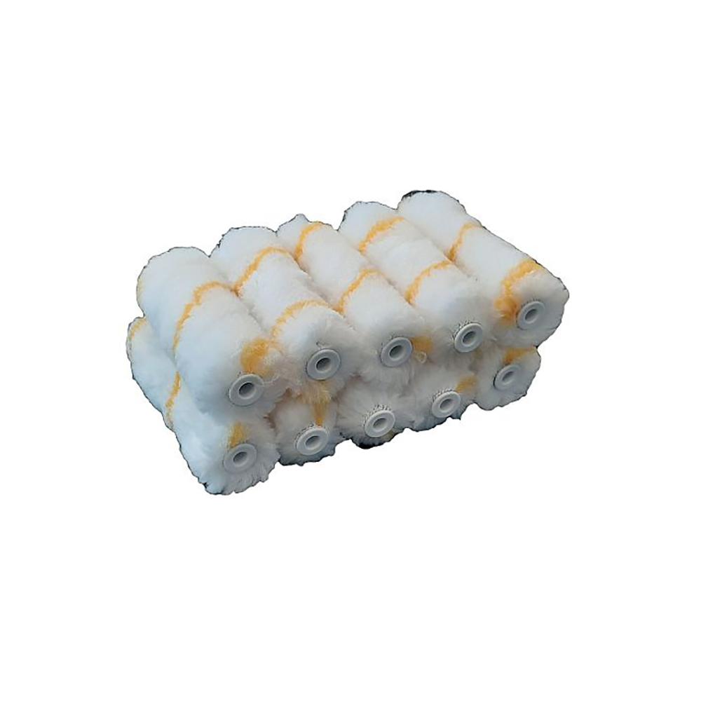 4" Yellow Stripe Mini Rollers (10 Pack)