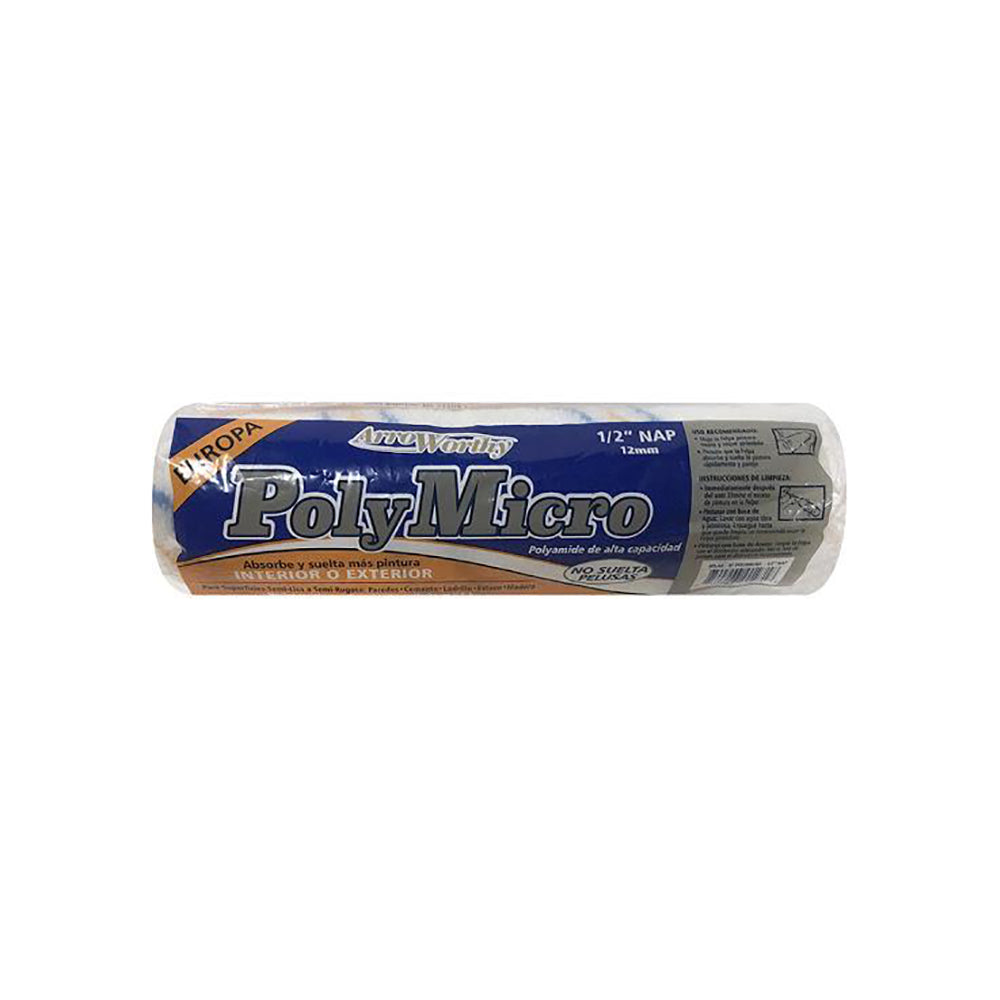 Poly Micro Poly Mide Roller Cover 9"x1/2", available at Southwestern Paint in Houston, TX.