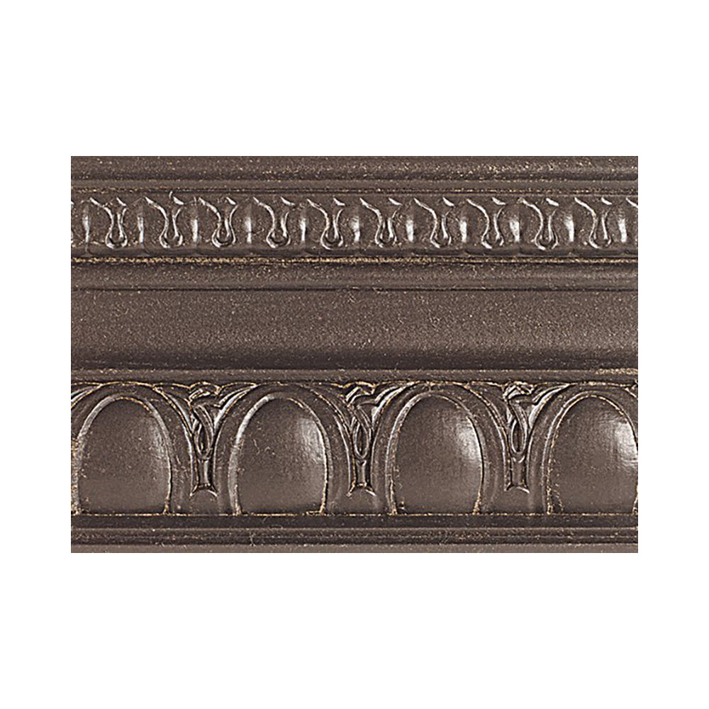 metallic english brown modern masters paint color swatch piece of moulding, available at Southwestern Paint in Houston, TX.