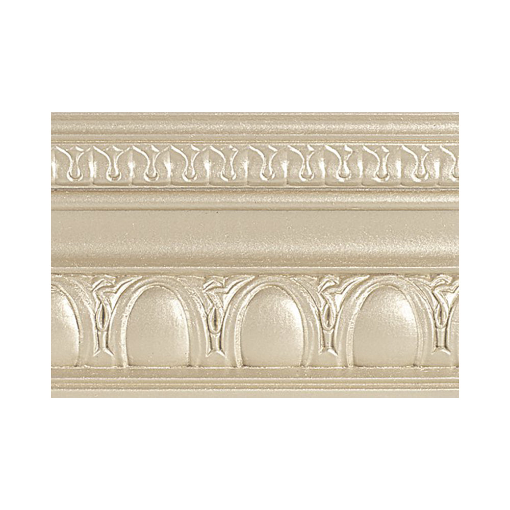 metallic paint oyster modern masters color swatch piece of moulding, available at Southwestern Paint in Houston, TX.