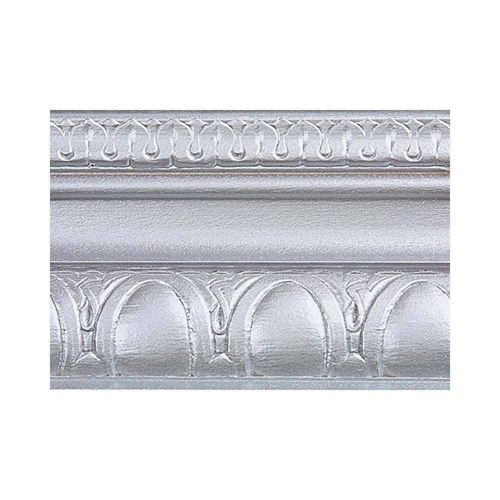 metallic platinum paint color swatch modern masters piece of moulding, available at Southwestern Paint in Houston, TX.