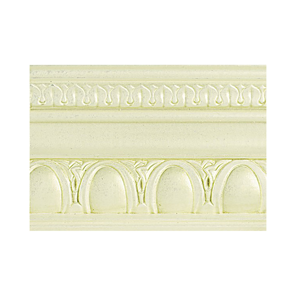 metallic flash gold modern masters paint color swatch piece of moulding, available at Southwestern Paint in Houston, TX.